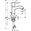 смеситель для раковины с донным клапаном hansgrohe metropol classic 31300090