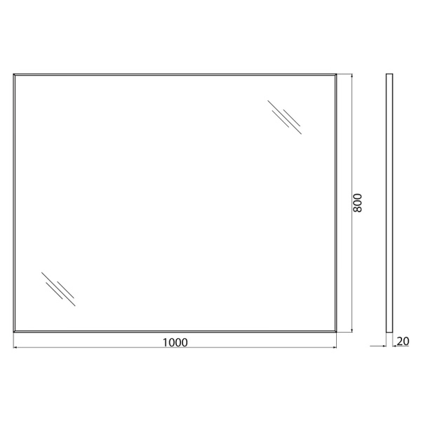 зеркало belbagno 100х80 spc-al-1000-800 хром