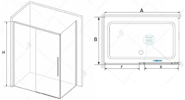 душевой уголок rgw sv-42 32324291-11 110 х 90 см прямоугольный цвет хром