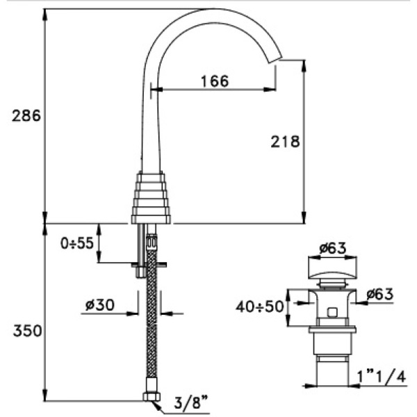 смеситель для раковины stella titian tt 00117 cr00