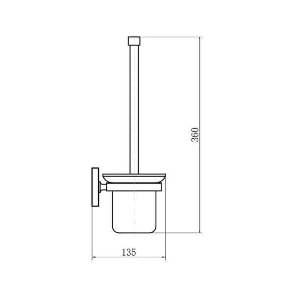 Ёршик для унитаза Fashun A1910 хром