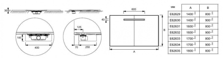 душевой поддон из искусственного камня неокварца jacob delafon surface 140x90 e62630-ss2 белый гипс