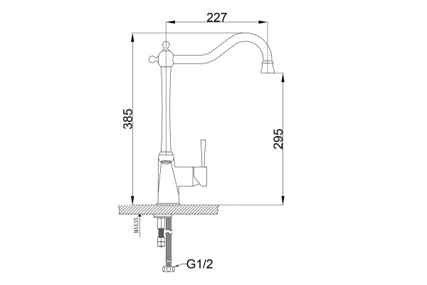 смеситель для кухни zorg clean water zr 353 yf-br под фильтр