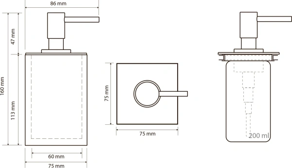 Дозатор для мыла Bemeta Gamma 145709314