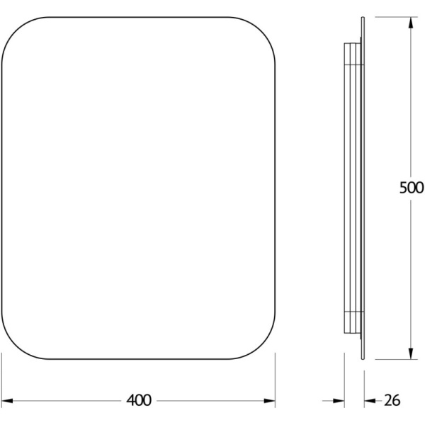 зеркало 40х50 см defesto opti df 2811