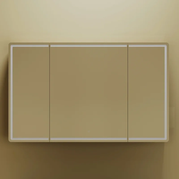 зеркало-шкаф sancos mirror 120 с подсветкой, дуб чарльстон