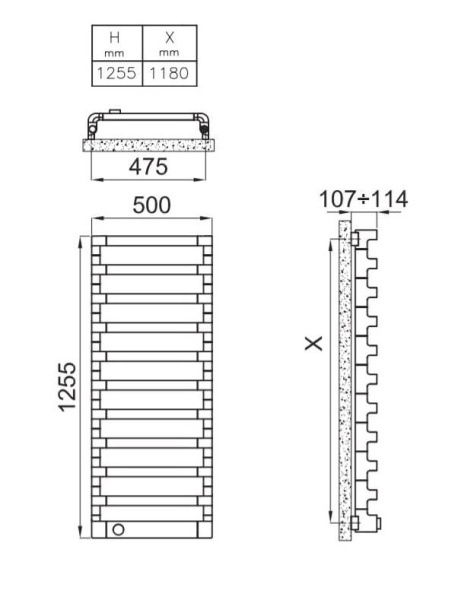 полотенцесушитель электрический irsap step e sel050t50ir01nnn