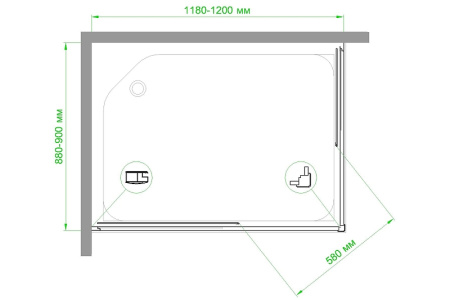 душевой уголок royal bath hpd 120х90 rb9120hpd-t-bl профиль черный стекло прозрачное