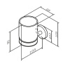 стакан для зубных щеток am.pm x-joy, a85a34344, с настенным держателем, цвет розовое золото