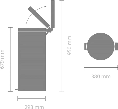 мусорное ведро brabantia newicon 233845 30 л, ванильно-желтое