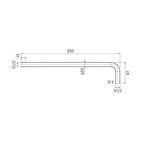 кронштейн для верхнего душа iddis, черный 001bb35i61