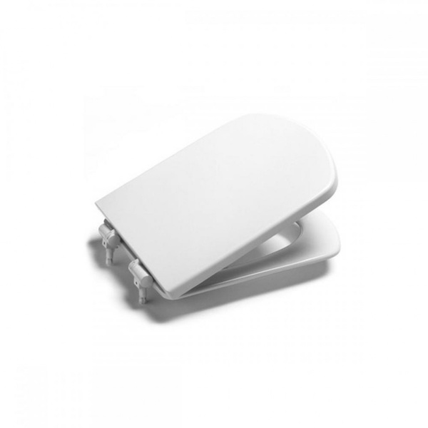 Сиденье для унитаза Roca Dama Senso ZRU9302820 с микролифтом, белое, петли хром