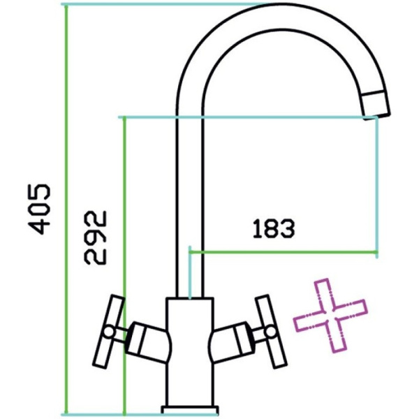 смеситель для кухни zorg inox szr-1424