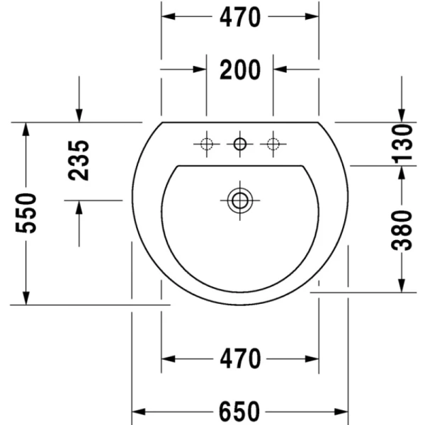 раковина подвесная 65 см duravit darling new 2621650000