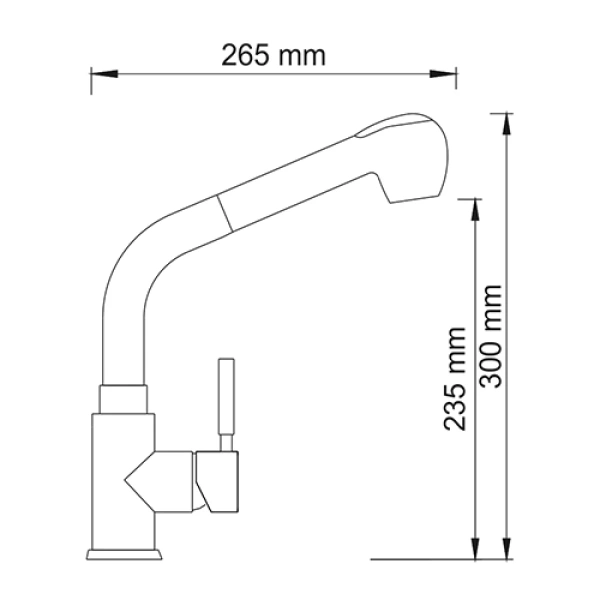 смеситель для кухни wasserkraft wern 4266 цвет хром матовый