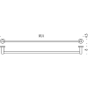 полотенцедержатель 83,5 см colombo design plus w4912.om золото матовое