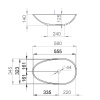 раковина накладная salini callista 1101101grh покраска по ral снаружи