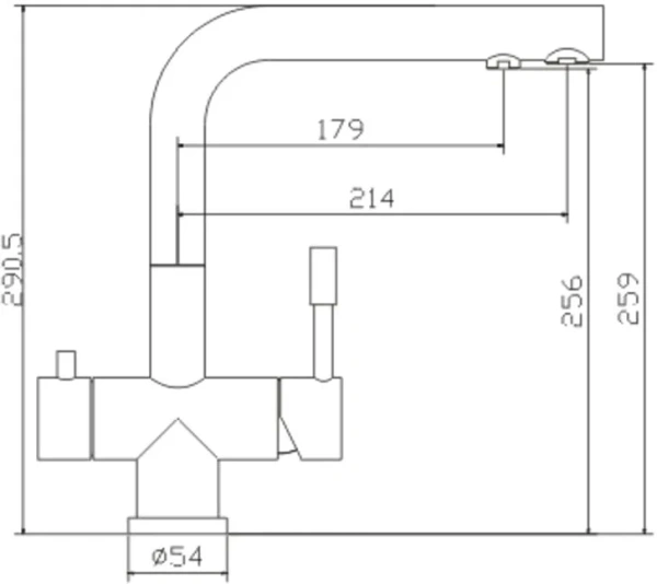 смеситель для кухни seaman eco venice ssn-1068-gl gun light