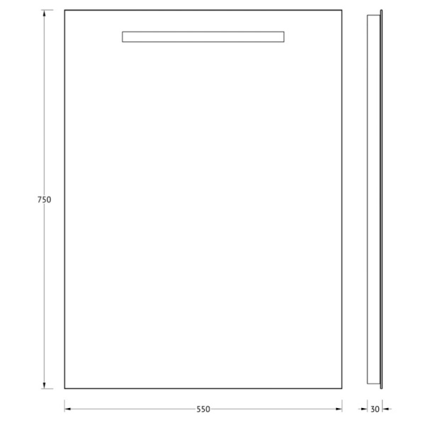 зеркало evoform lumline by 2002 55x75