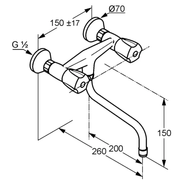 смеситель для кухни kludi standard 310530515