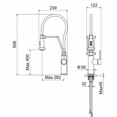 смеситель для кухни aquatek европа aq1388cr хром