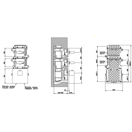 смеситель gessi rettangolo 43214#031 для душа