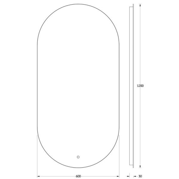 зеркало 60х120 см evoform ledshine by 2688