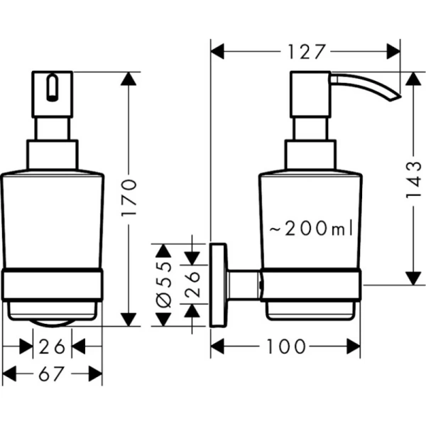 Дозатор 200 мл Hansgrohe Logis Universal 41714000