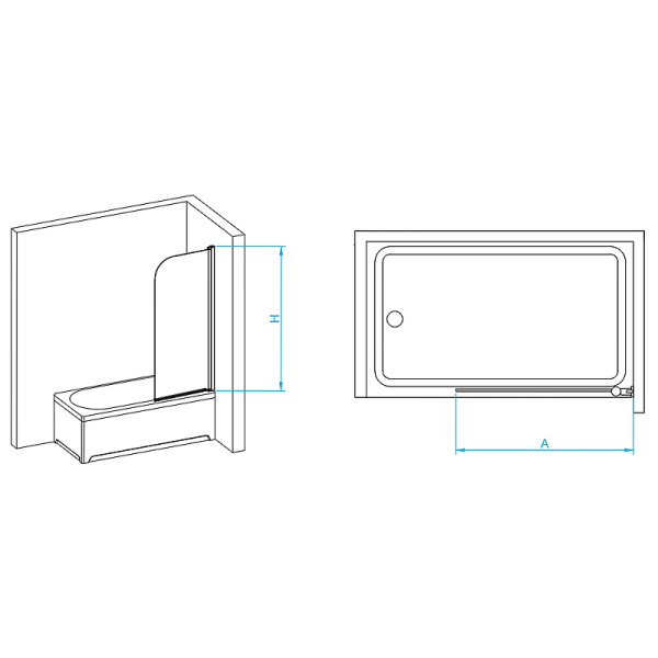 шторка на ванну rgw screens sc-009b 80х150 351100908-14 профиль черный стекло прозрачное