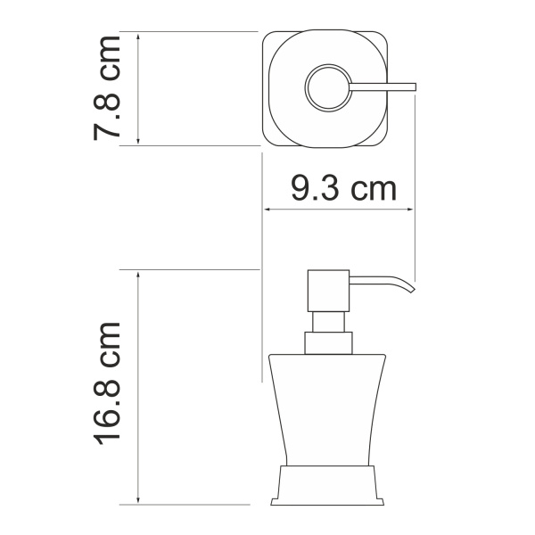 Дозатор WasserKraft Amper K-5499WHITE для жидкого мыла, цвет белый