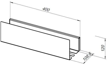 полка aquanet магнум 00302230 40x12 белая матовая