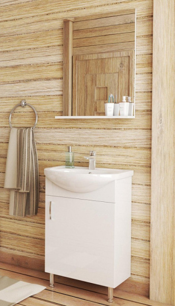 комплект мебели для ванной grossman eco line 50 105205 белый