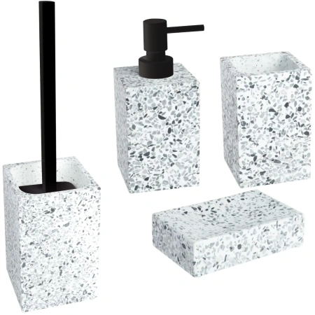 мыльница fixsen punto fx-200-4 настольная, серый камень