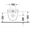унитаз подвесной duravit starck 3 220009 00 00, без сиденья, цвет белый.