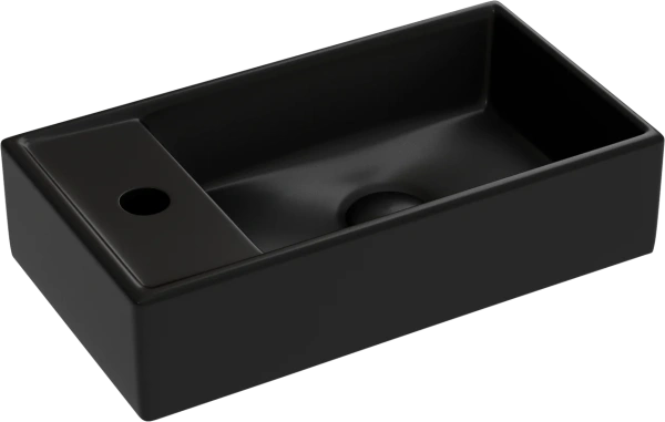 Раковина Ceramicanova Element CN6051RMB подвесная, чаша справа, 41.7х21.7 см, черная матовая