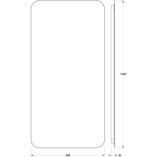 зеркало 60х120 см defesto opti df 2818