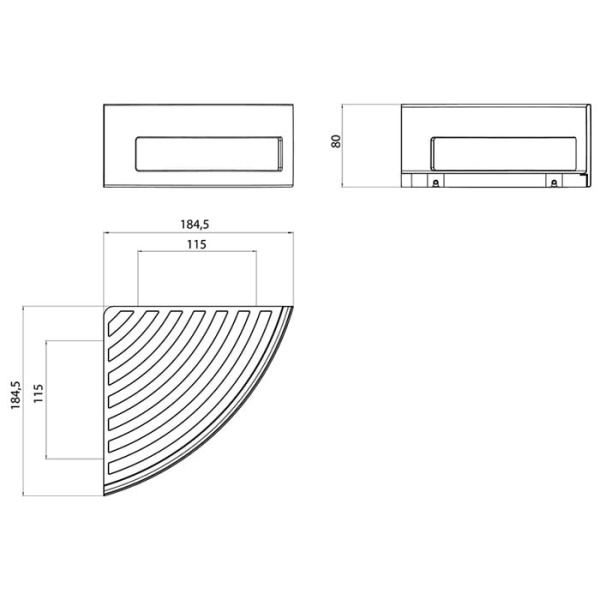 Полка корзина Emco System2 3545 001 21 угловая Хром