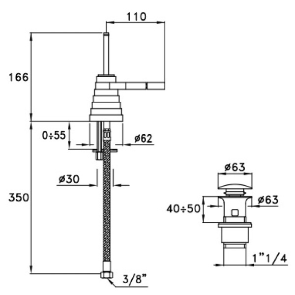 смеситель для биде stella titian tt 00300 cr00