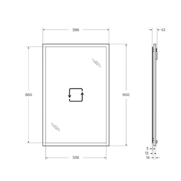 зеркало cezares tiffany 59 45040 с led-подсветкой и системой антизапотевания.