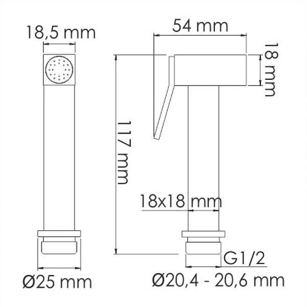 гигиенический душ wasserkraft a216 цвет золото