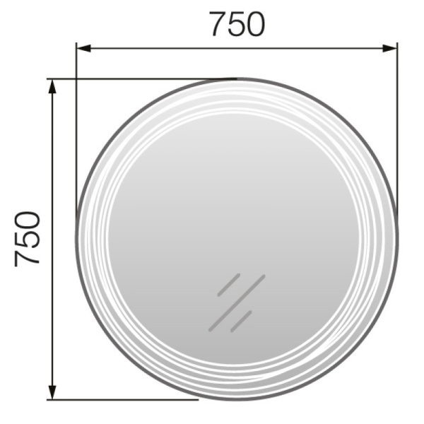 зеркало 75х75 см marka one belle light у26304