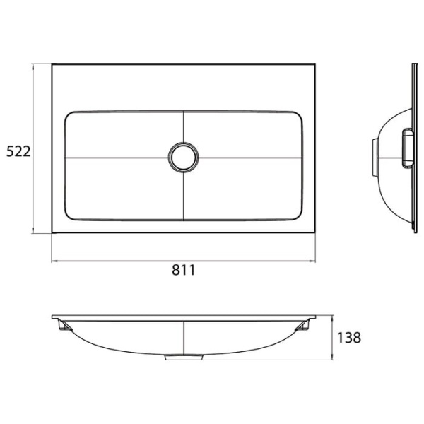 раковина полувстраиваемая emco vanity units 80 9577 114 81 белая