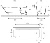 чугунная ванна jacob delafon parallel e2947-s-00 170x70 см, без антискользящего покрытия