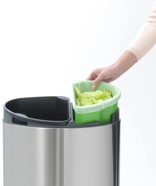 Мусорное ведро Brabantia Touch Bin New 100680 двухсекционное