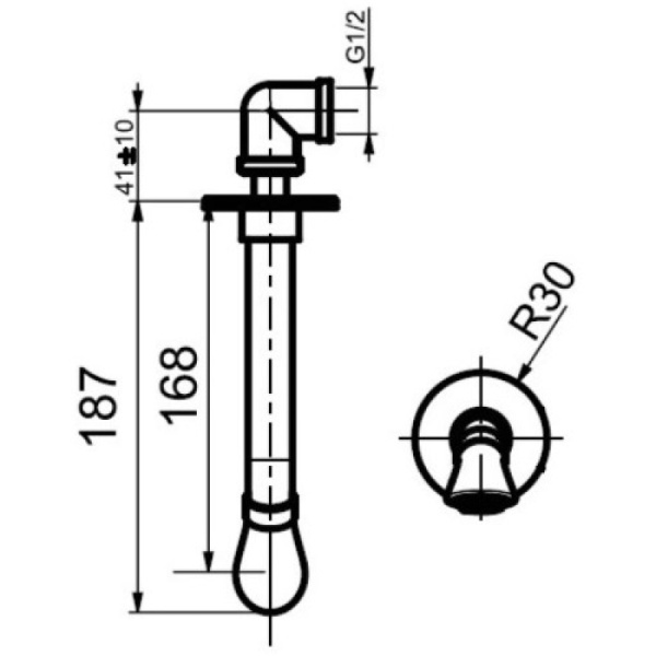 излив для ванны 168 мм webert opera ac0983065