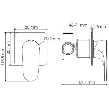 смеситель для душа, wasserkraft asphe 7751