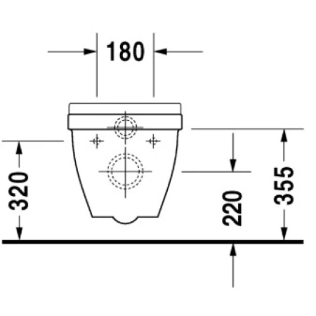 унитаз подвесной duravit starck 3 2202090000, без сиденья, цвет белый