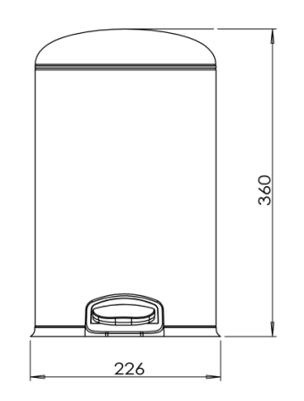 мусорное ведро java s-885-8r 8 л, с микролифтом, цвет малиновый матовый