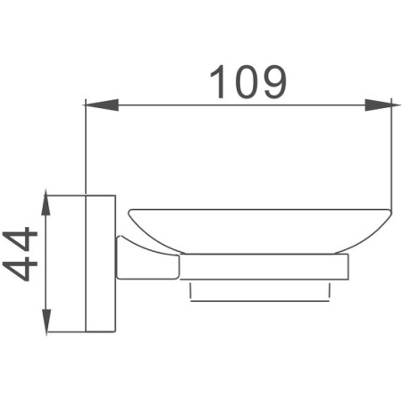 мыльница haiba hb8602 цвет хром