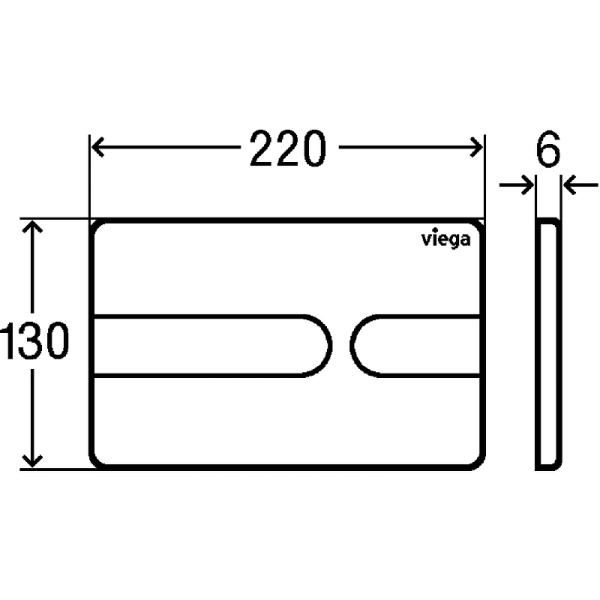 клавиша смыва viega prevista visign for style 8613.1 773151 белая матовая